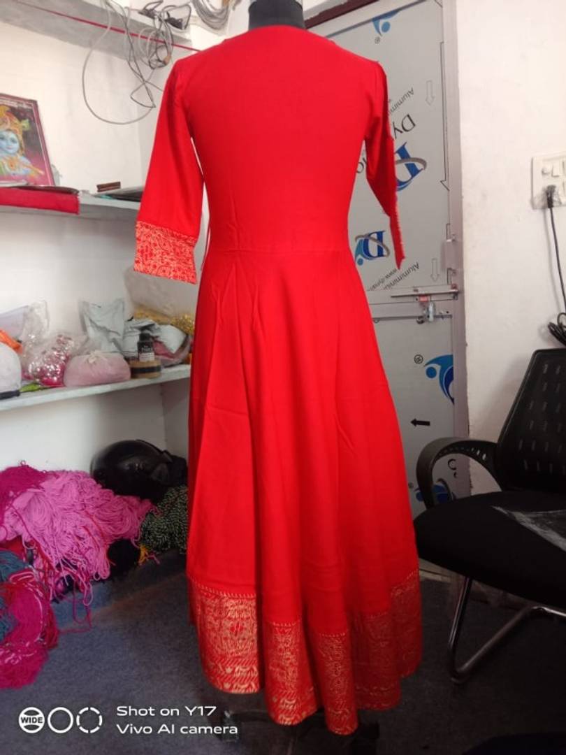 Women's Rayon Printed Anarkali Kurta